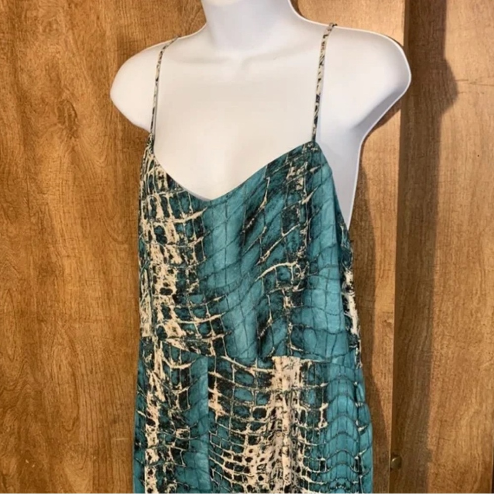 June & Hudson Size S Jump Suit Animal Print Green Beige Women Romper Stylish